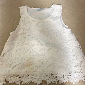 White lace tank top
